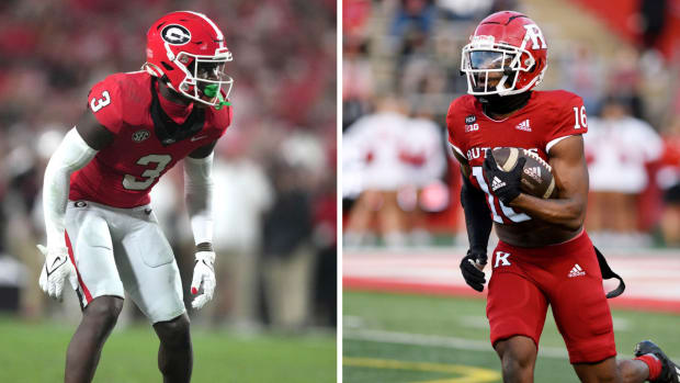 Rutgers' Max Melton and Georgia's Kamari Lassiter.